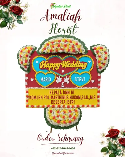 Karangan Papan Bunga Pernikahan di Lai Lai Bisi Kopan